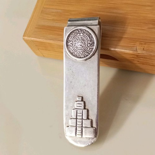 Silver 925 money clip used, 6cm length, 21.9g weight
