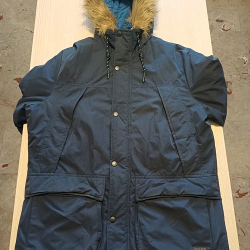 Jack & Jones Ανδρικό Μπουφάν XL σαν καινούργιο, σκούρο μπλε με γούνα