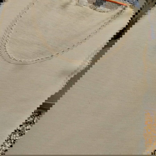 Γυναικείο ολομάλλο αμάνικο φανελάκι με δαντέλα XL-XXL μπεζ σαν καινούργιο