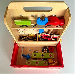Ξύλινος Παιδικός Πάγκος Εργαλείων Tooky Toys για 3 Ετών και πάνω