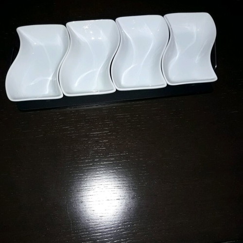 Dry nut tray 4 positions like new with base in wenge color