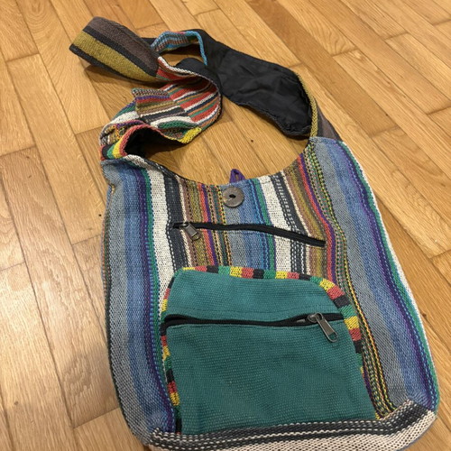 Hippie bag crossbody like new, multicolor, spacious with many pockets