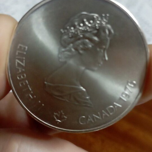 Silver 5 Dollar Coin 1976 Montreal Olympic Games New