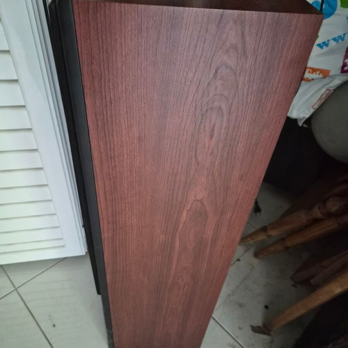 Roister speakers used, set of 2, floor-standing with wooden finish