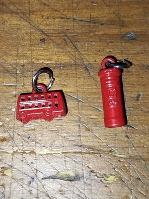 Μίνι Red London England Double Decker Bus και Red Post Office μεταχειρισμένα