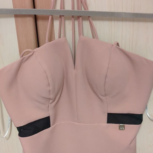 BSB mini dress with cut-outs, powder pink