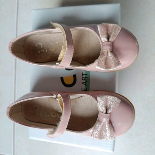 Ricco ballet flats size 26 used, pink with bow