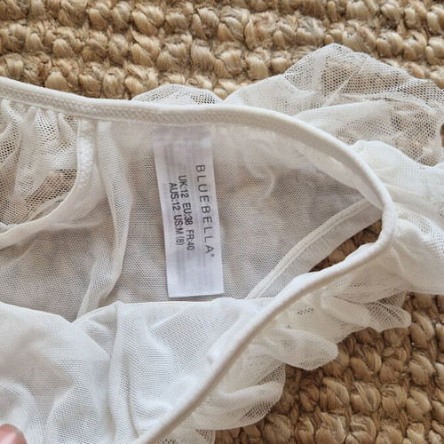 Blubella lingerie set new, white, includes black panty gift