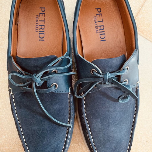 Fratelli Petridi Boat Shoes Navy Blue size 41 like new