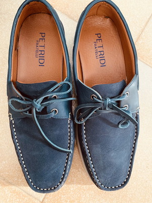 Fratelli Petridi Boat Shoes Navy Blue size 41 like new