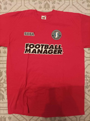 Football Manager T-shirt new, red, size M, Sega