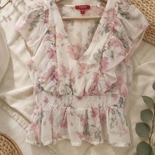 guess floral top small