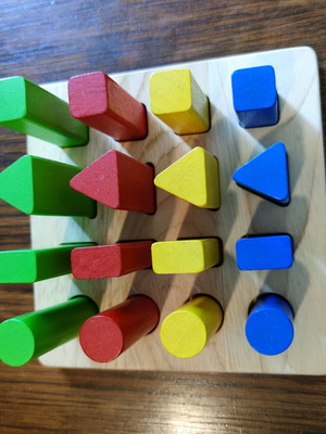 Plan Toys Wooden Shape Sorting Game like new for 24+ months