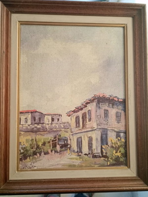 Vintage πίνακας μεταχειρισμένος, πιθανώς του Π. Τέτση 30x24