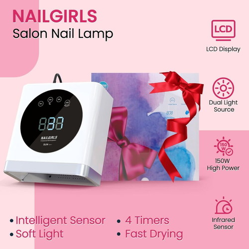 NAILGIRLS UV/LED Nail Lamp 150W with LCD Display and Sensor