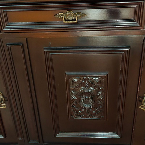 Handmade walnut wood cabinet used from 1962