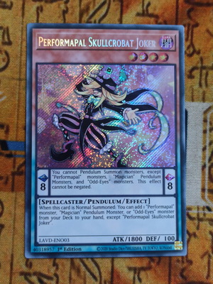 Performapal Skullcrobat Joker σπάνια κάρτα Yu-Gi-Oh!
