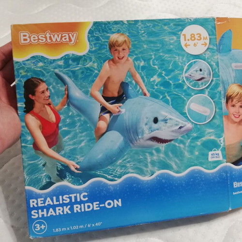 Bestway inflatable shark new 1.83×1.02 meters