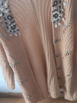 BSB knitted cardigan like new, beige and orange