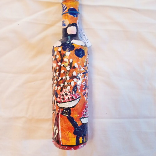 Glass Bottle Summer Time Ioanart handmade, new