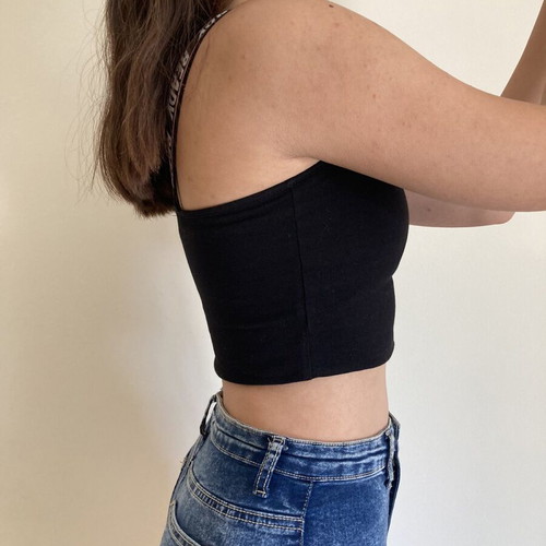 Black top Terranova like new with letter detail straps