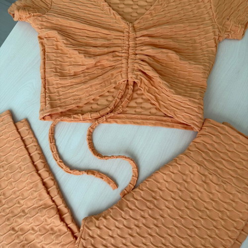 Sports set new, top Small, leggings Medium, orange