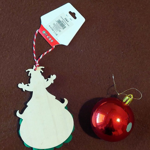 Harlequin Christmas ornament with vintage ball