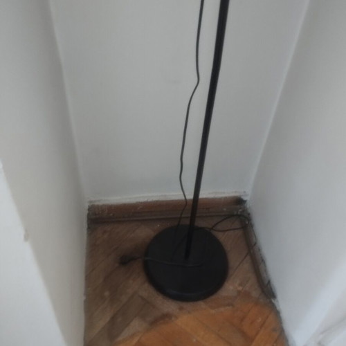 Floor lamp like new, black with white glass