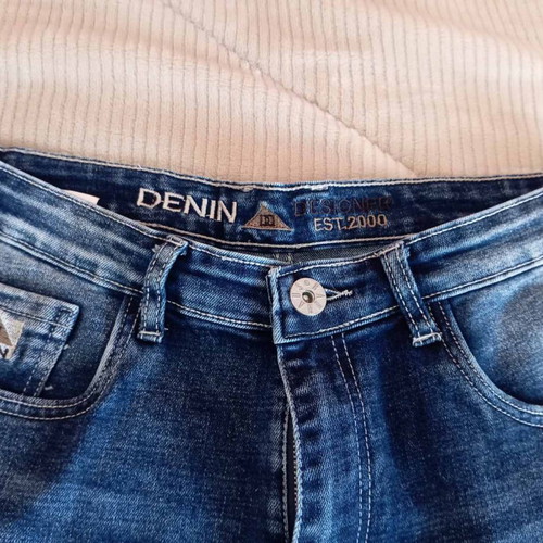 Balenciaga denim pants like new, men's, blue with white knees, size M