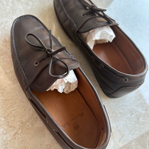 Massimo Dutti leather moccasins men's size 41, like new, dark brown