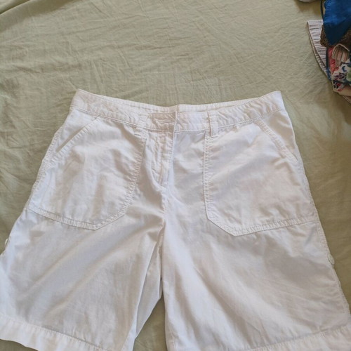 White M&S cotton shorts size UK10/38 like new