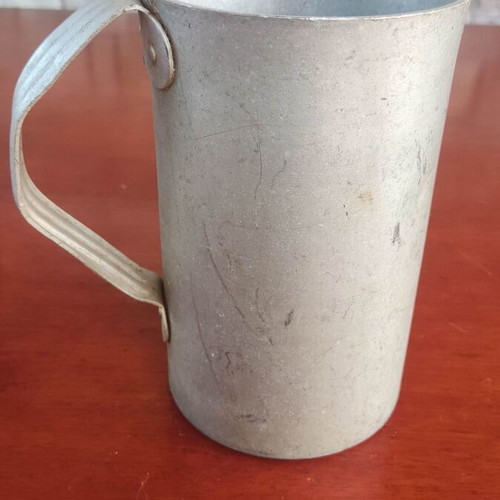 Military aluminum canteen used