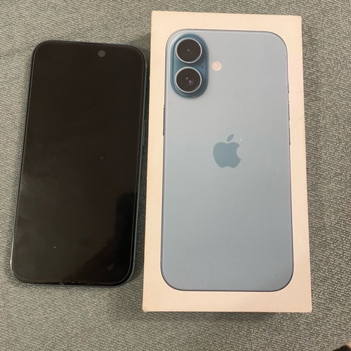 iPhone 16 128GB like new, turquoise with box