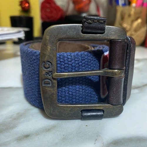 Dolce & Gabbana belt men's like new, blue and brown leather