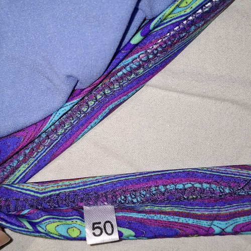 Halter bikini top like new, colorful, size L