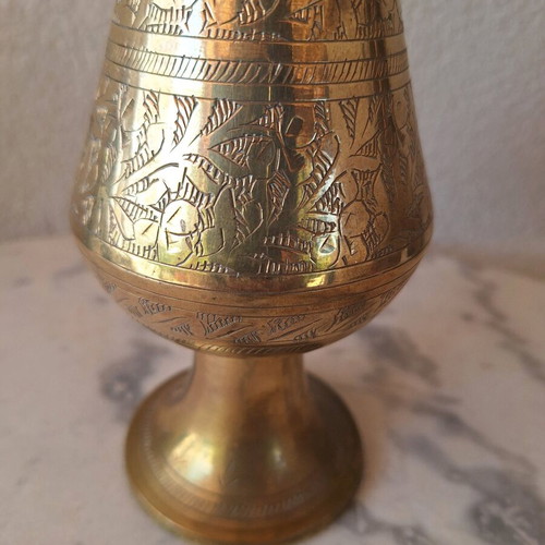 Brass vase used with beautiful engravings