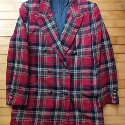 Vintage wool blazer Marks & Spencer like new, size 40 UK 12, brown and red