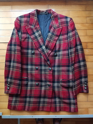 Vintage wool blazer Marks & Spencer like new, size 40 UK 12, brown and red
