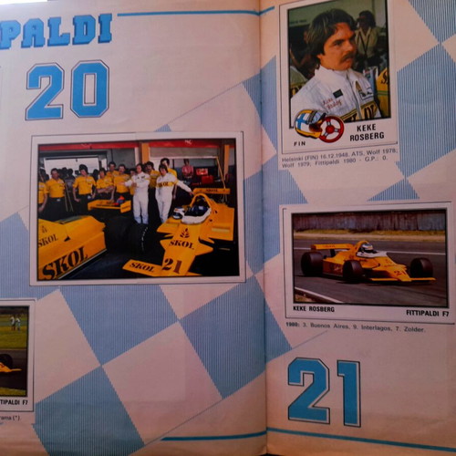 Panini F1 1980 Album like new, complete with legendary drivers