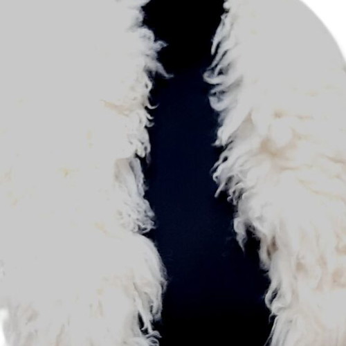 Sheepskin Women's Collar white, like new, 89×14 cm
