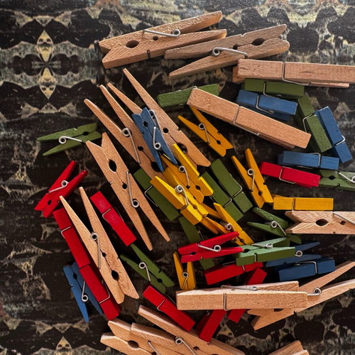 Wooden decorative clothespins pack like new