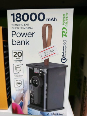 Mini power bank 18000mAh με γρήγορη φόρτιση 20W καινούργιο
