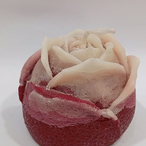 Handmade scented rose candle new