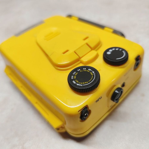 Amstrad All Weather Sports Vintage Walkman used, yellow cassette radio