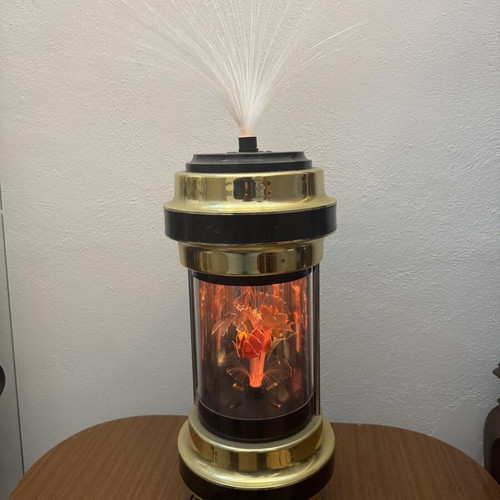 Rare table lamp used with rotating internal feature