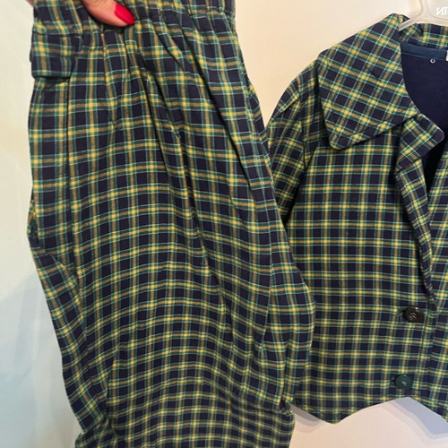 Clothing set pants and jacket like new, blue and green