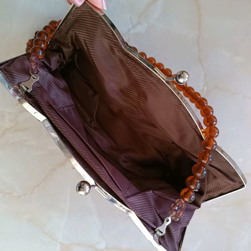 Beaded bag like new, handheld