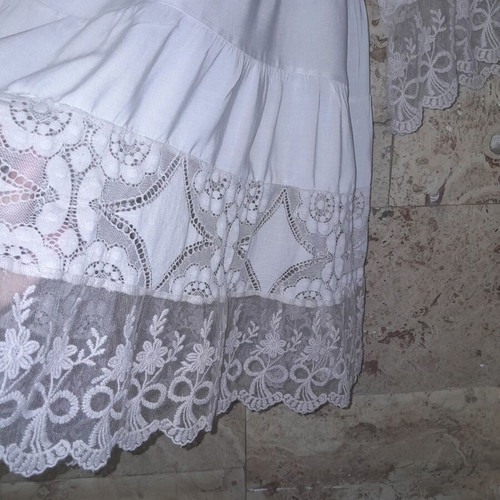 Cacharel women's blouse like new with lace beige, sizes XL to 4XL