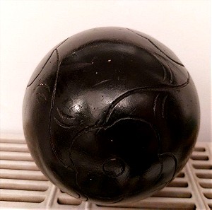 Διακοσμητική ξύλινη μαύρη μπάλα