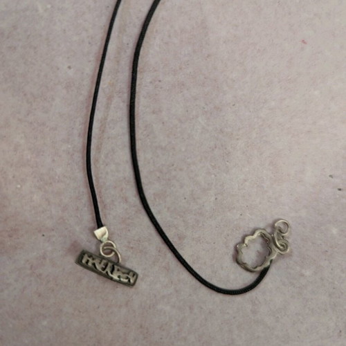 Bowling necklace like new, silver and enamel